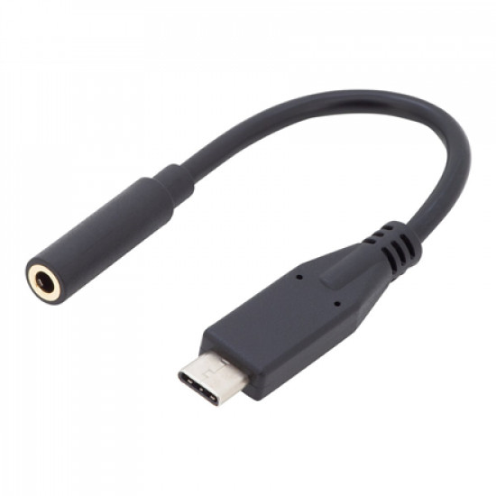 Digitus USB Type-C Audio adapter cable, Type-C - 3.5mm M/F, 0.2m, Audio input/output, Version 3.1 AK-300321-002-S 3.5mm Type-C