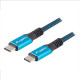 Lanberg USB-C to USB-C Cable CA-CMCM-45CU-0012-BK 1.2 m Black/Blue