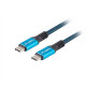 Lanberg USB-C to USB-C Cable CA-CMCM-45CU-0012-BK 1.2 m Black/Blue