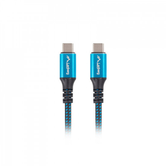 Lanberg USB-C to USB-C Cable CA-CMCM-45CU-0012-BK 1.2 m Black/Blue