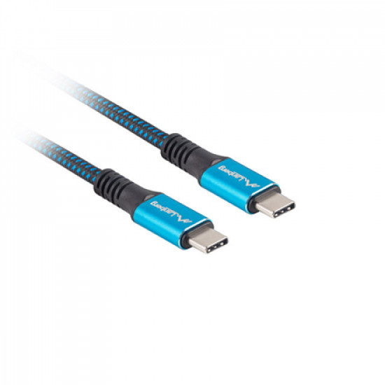 Lanberg USB-C to USB-C Cable CA-CMCM-45CU-0012-BK 1.2 m Black/Blue