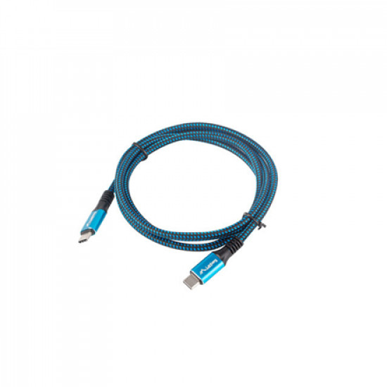 Lanberg USB-C to USB-C Cable CA-CMCM-45CU-0012-BK 1.2 m Black/Blue