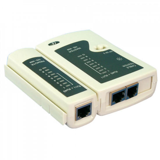 Logilink Cable tester for RJ11, RJ12 and RJ45 with remote unit