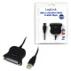 Logilink USB 2.0 adapter to Paralel (LPT) DB25 , 1,8m DB25 USB A male