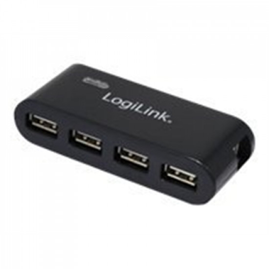 HUB USB 2.0 4-Ports with power supply, Black