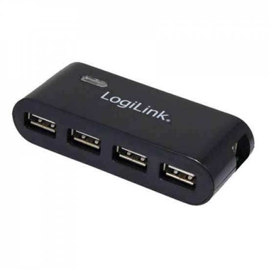 HUB 4Port LogiLink aktiv mit Netzteil Black