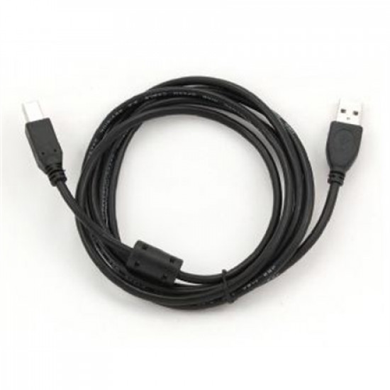 Cable USB 2.0 AM-BM 1.8m (with ferrite) black