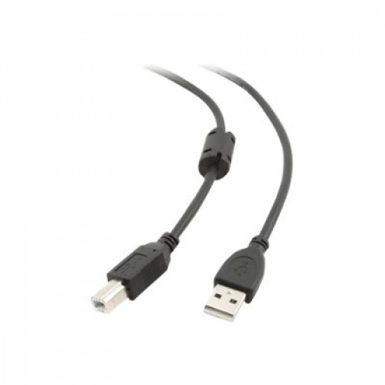 Cable USB 2.0 AM-BM 1.8m (with ferrite) black