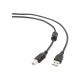 Cable USB 2.0 AM-BM 1.8m (with ferrite) black