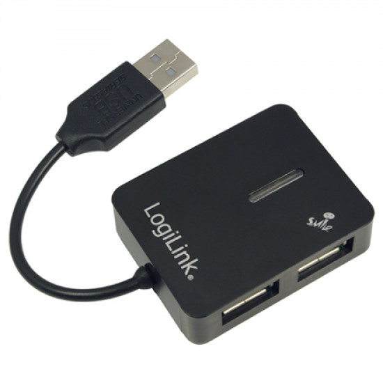 HUB USB 2.0 4-Ports 'Smile' - black UA0139