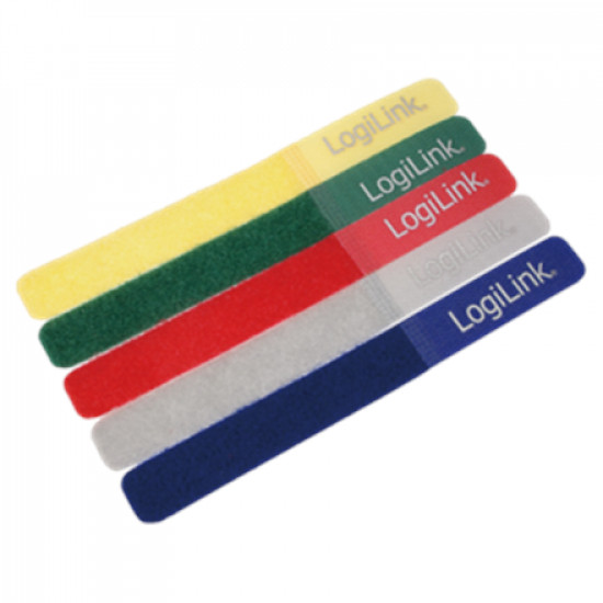 Cable Strap, 180*20mm, 5pcs, 5 colors Logilink