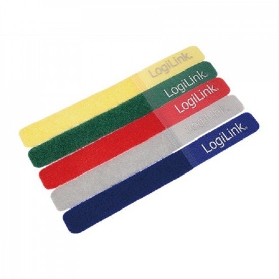 Cable Strap, 180*20mm, 5pcs, 5 colors Logilink