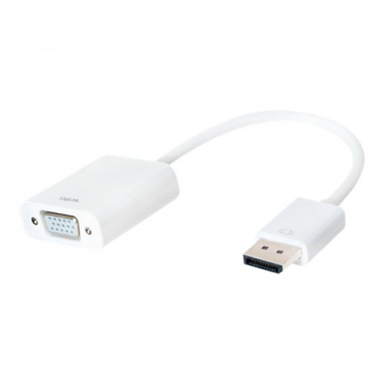 Logilink Logilink CV0059B, Display Port 1.2 to VGA Active Adapter with 15cm cable : White