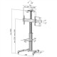 Logilink BP0025 TV stand cart, adjustable TV height, 37 70 , max. 50 kg Logilink Floor stand BP0025 30-70 