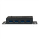 HUB 4Port LogiLink SuperSpeed montierbar aktiv mit Netzteil Black