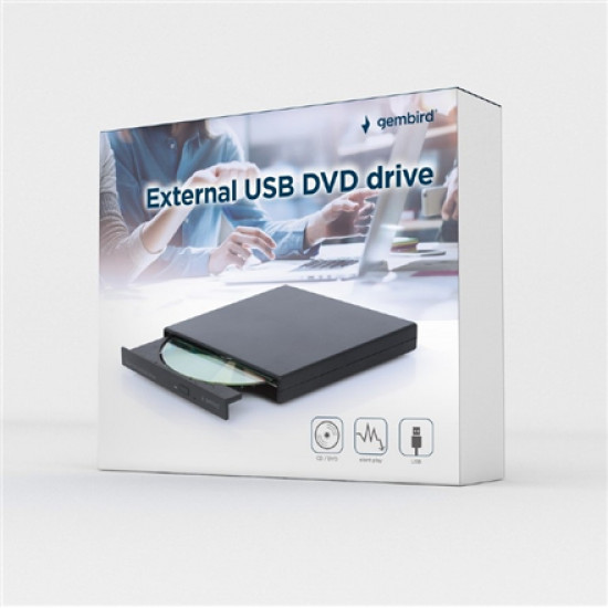 Gembird External USB DVD drive DVD-USB-04 Interface USB 2.0 DVD CD read speed 24 x CD write speed 24 x