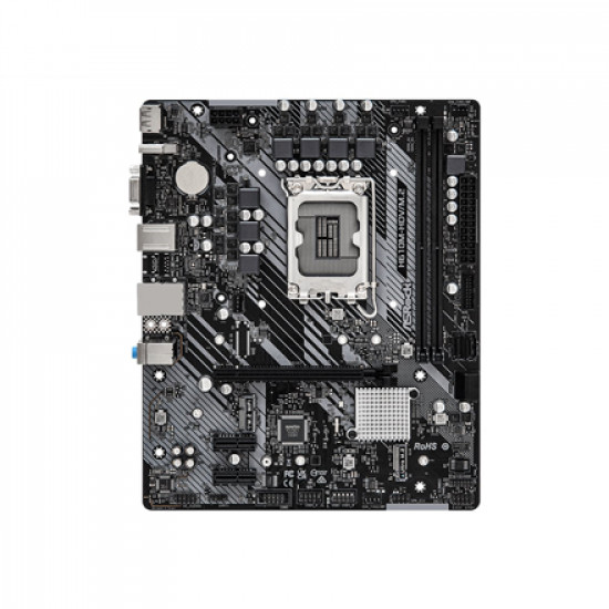 ASRock H610M-HVS/M.2 R2.0 Processor family Intel Processor socket LGA1700 DDR4 DIMM Memory slots 2 Supported hard disk drive interfaces SATA3, M.2 Number of SATA connectors 4 Chipset H610 Micro ATX