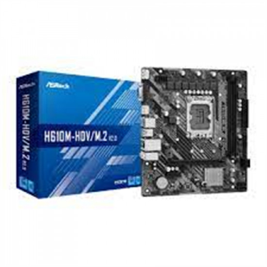 ASRock H610M-HVS/M.2 R2.0 Processor family Intel Processor socket LGA1700 DDR4 DIMM Memory slots 2 Supported hard disk drive interfaces SATA3, M.2 Number of SATA connectors 4 Chipset H610 Micro ATX