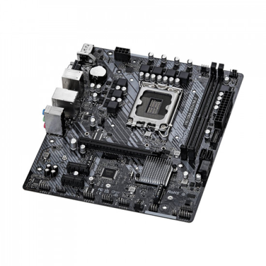 ASRock H610M-HVS/M.2 R2.0 Processor family Intel Processor socket LGA1700 DDR4 DIMM Memory slots 2 Supported hard disk drive interfaces SATA3, M.2 Number of SATA connectors 4 Chipset H610 Micro ATX