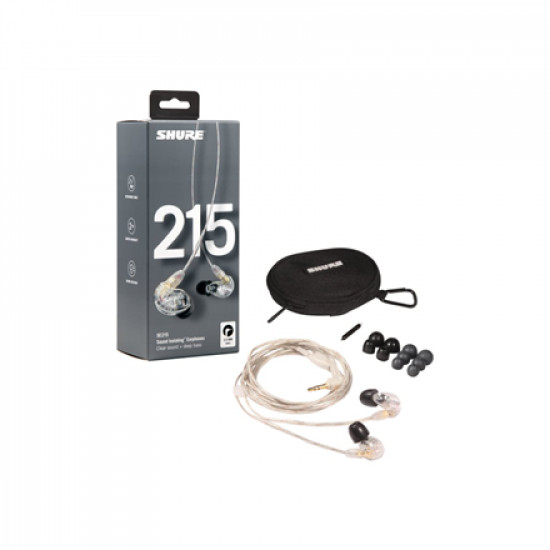 Shure SE215 Earphone, Clear Shure