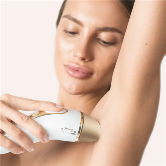 Braun Epilator PL5054 Silk-expert Pro 5 IPL Bulb lifetime (flashes) 400.000 Number of power levels 10 White/Gold