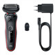 Braun Shaver 51-R1000s Operating time (max) 50 min Wet & Dry Black/Red