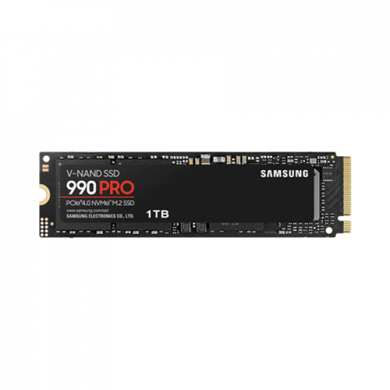 Samsung 990 PRO 1000 GB SSD form factor M.2 2280 SSD interface PCIe Gen4x4 Write speed 6900 MB/s Read speed 7450 MB/s