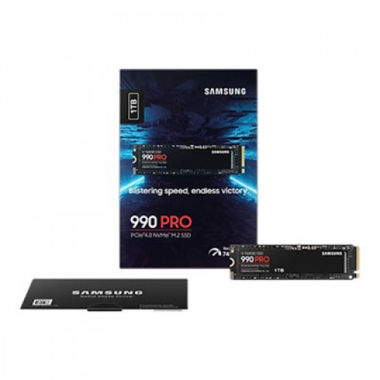 Samsung 990 PRO 1000 GB SSD form factor M.2 2280 SSD interface PCIe Gen4x4 Write speed 6900 MB/s Read speed 7450 MB/s