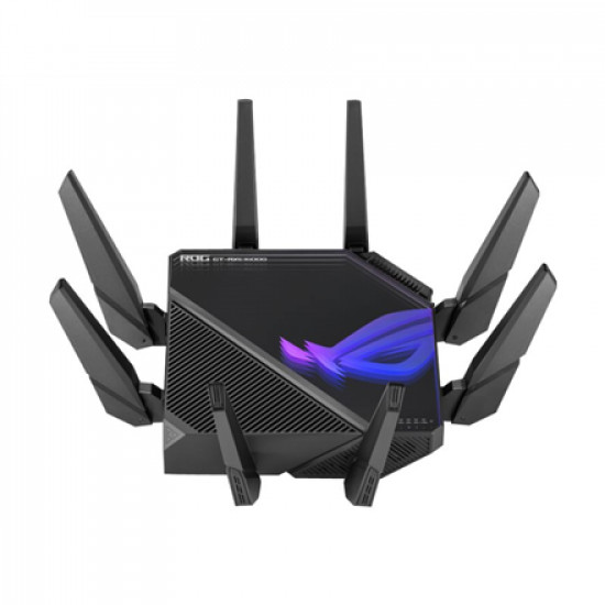 Asus Wifi 6 802.11ax Quad-band Gigabit Gaming Router ROG GT-AXE16000 Rapture 802.11ax 1148+4804+4804+48004 Mbit/s 10/100/1000 Mbit/s Ethernet LAN (RJ-45) ports 4 Mesh Support Yes MU-MiMO Yes No mobile broadband Antenna type External/Internal 1xUSB 3.2, 1x