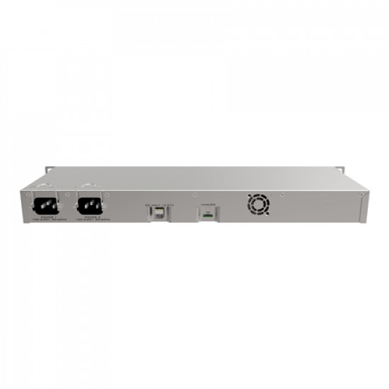 Mikrotik Wired Ethernet Router RB1100x4, 1U Rackmount, Quad core 1.4GHz CPU, 1 GB RAM, 128 MB, 13xGigabit LAN, 1xSerial console port RS232, PCB Temperature and Voltage Monitor, IP20, RouterOS L6 MikroTik Wired Ethernet Router RB1100AHx4 No Wi-Fi 10/100/10