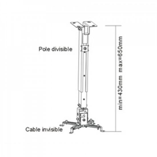 Sunne Projector Ceiling mount PRO02S Tilt, Swivel Maximum weight (capacity) 20 kg Silver