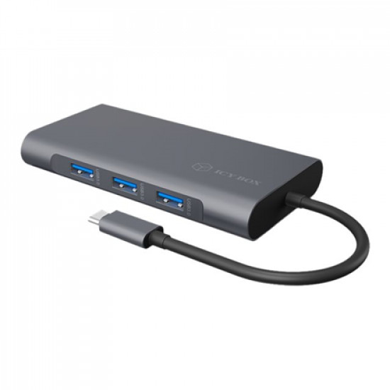 Icy Box IB-DK4040-CPD USB Type-C DockingStation with two video interfaces Raidsonic