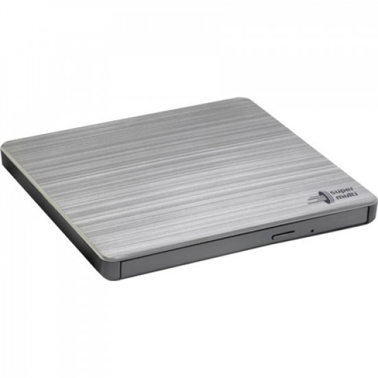 H.L Data Storage Ultra Slim Portable DVD-Writer GP60NS60 Interface USB 2.0 DVD R/RW CD read speed 24 x CD write speed 24 x Silver Desktop/Notebook