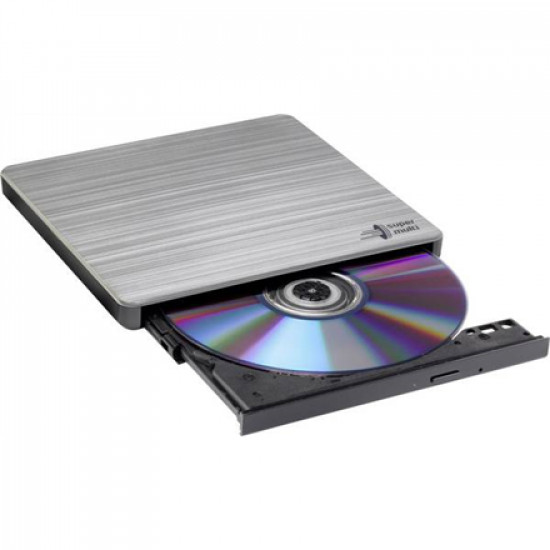 H.L Data Storage Ultra Slim Portable DVD-Writer GP60NS60 Interface USB 2.0 DVD R/RW CD read speed 24 x CD write speed 24 x Silver Desktop/Notebook