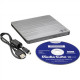 H.L Data Storage Ultra Slim Portable DVD-Writer GP60NS60 Interface USB 2.0 DVD R/RW CD read speed 24 x CD write speed 24 x Silver Desktop/Notebook