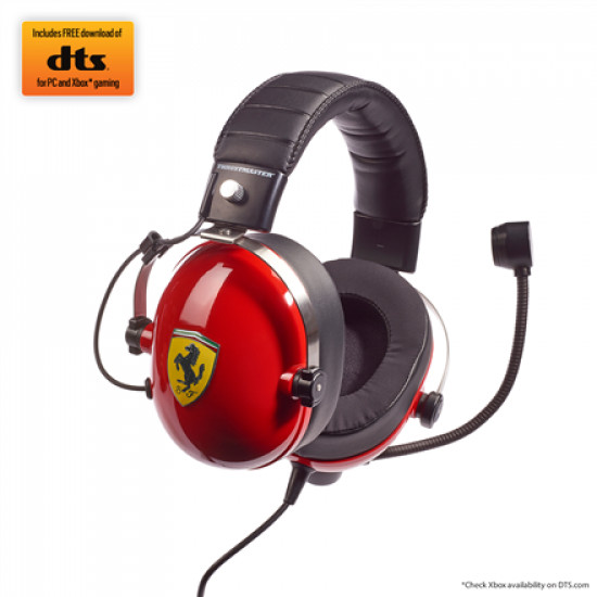 Thrustmaster Gaming Headset DTS T Racing Scuderia Ferrari Edition Wired Over-Ear Red/Black