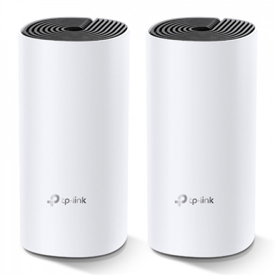 TP-LINK Whole Home Mesh WiFi System Deco M4 (2-Pack) 802.11ac 300+867 Mbit/s 10/100/1000 Mbit/s Ethernet LAN (RJ-45) ports 2 Mesh Support No MU-MiMO Yes No mobile broadband Antenna type 2xInternal No