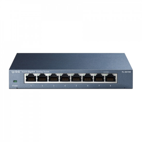 TP-LINK Switch TL-SG108 Unmanaged Desktop 1 Gbps (RJ-45) ports quantity 8 Power supply type External