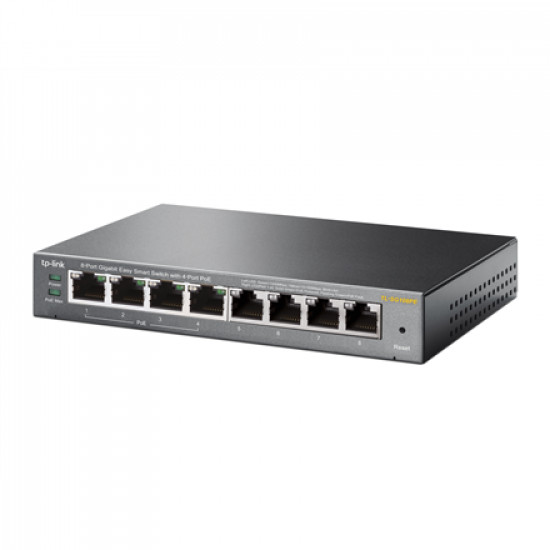 TP-LINK Smart Switch TL-SG108PE Web Managed Desktop 1 Gbps (RJ-45) ports quantity 4 PoE+ ports quantity 4 Power supply type External