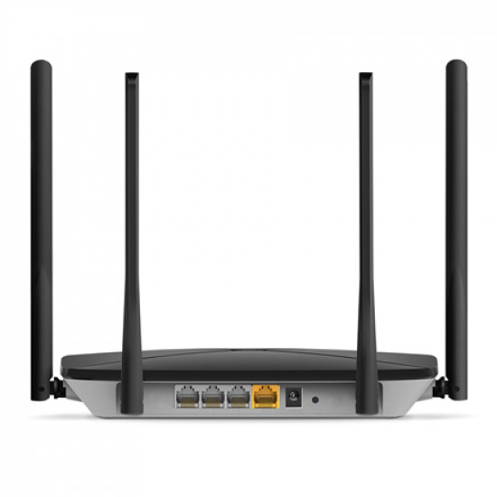 Mercusys AC1200 Wireless Dual Band Gigabit Router AC12G 802.11ac 300+867 Mbit/s 10/100/1000 Mbit/s Ethernet LAN (RJ-45) ports 3 Mesh Support No MU-MiMO No No mobile broadband Antenna type 4xFixed No