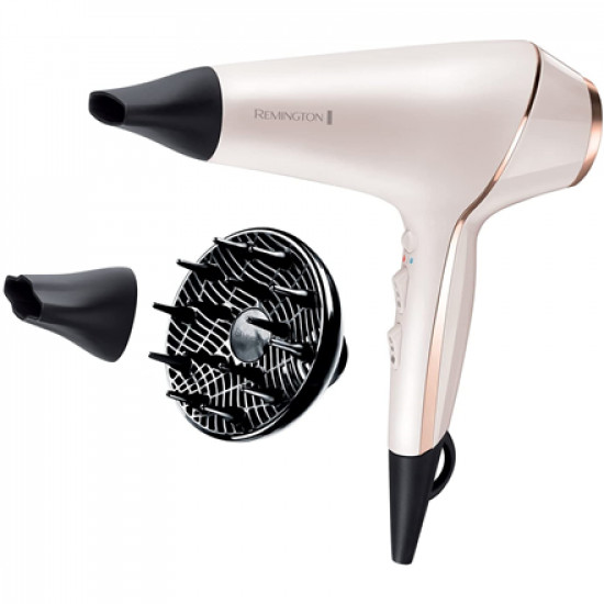 Remington Hair dryer ProLuxe AC9140 2400 W Number of temperature settings 3 Ionic function Diffuser nozzle White/Gold/Black