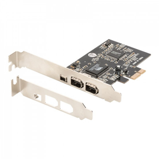 Digitus IEEE 1394a Interface Card, PCI express, 4 Port 1x ext. 1394mini, 2x ext./1x int. 1394a Ports DS-30201-5