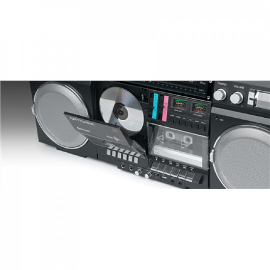 Muse | Ghetto Blasters | M-380 GB | AUX in | Bluetooth | Cassette deck | CD player | Black