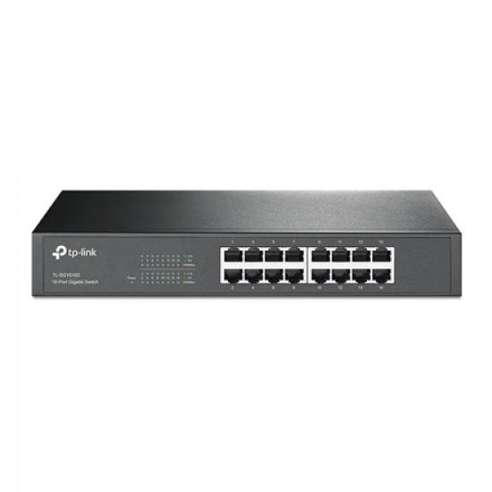 TP-LINK | 16-Port Gigabit Switch | TL-SG1016D | Unmanaged | Desktop/Rackmountable