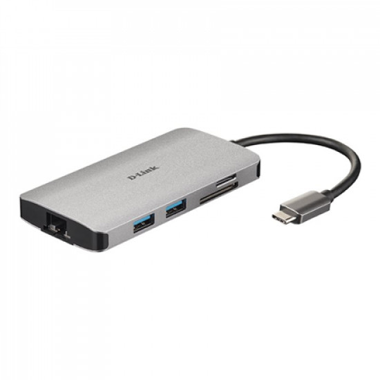 D-Link 8-in-1 USB-C Hub with HDMI/Ethernet/Card Reader/Power Delivery DUB-M810 USB hub USB Type-C