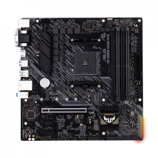 Asus TUF GAMING A520M-PLUS Processor family AMD Processor socket AM4 DDR4 Memory slots 4 Supported hard disk drive interfaces SATA, M.2 Number of SATA connectors 4 Chipset AMD A520 Micro ATX