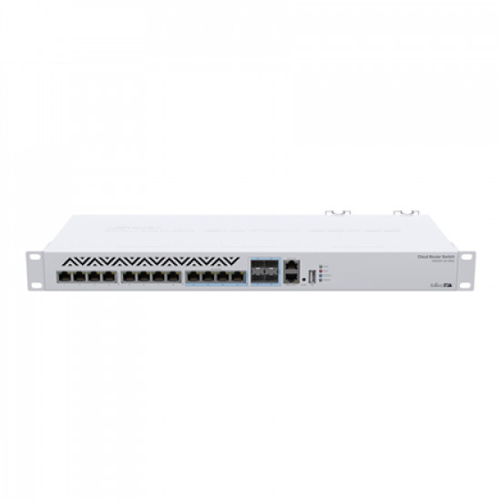 MikroTik Cloud Router Switch 312-4C+8XG-RM with RouterOS L5, 1U rackmount Enclosure MikroTik