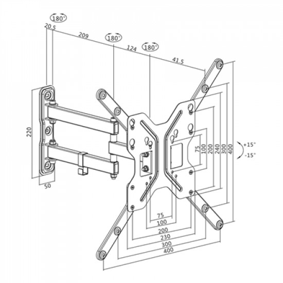 Logilink BP0016 TV Wall mount, 23