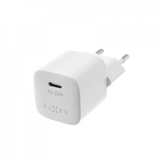 Fixed Mini USB-C Travel Charger USB-C/Lightning Cable