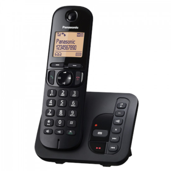 Panasonic Cordless KX-TGC220FXB Black Caller ID Phonebook capacity 50 entries Built-in display Speakerphone